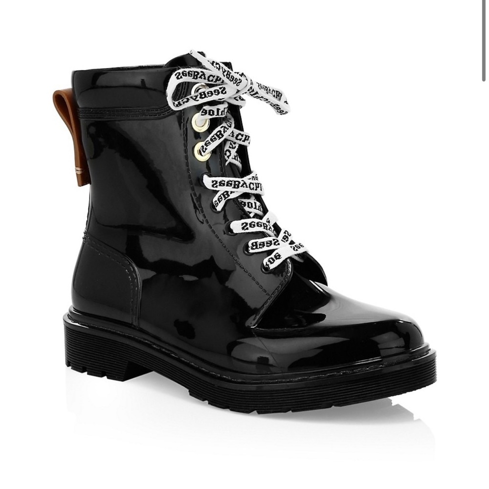 See By Chloe Florrie Lace-Up Rain Boots